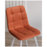 ЧИЛЛИ стул с обивкой тканью велюр, цвет терракотовый / белый каркас