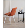 ЧИЛЛИ стул с обивкой тканью велюр, цвет терракотовый / белый каркас