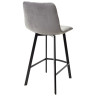 Финальные остатки Полубарный стул CHILLI-QB SQUARE светло-серый #26, велюр / черный каркас (H=66cm) М-City