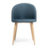 Стулья на металлокаркасе Aldo blue / wood