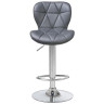 Стул барный DOBRIN BARNY, регулируемый, экокожа, серый, хром