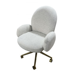 Кресло офисное Клауд PRO BS1239-WT, белый крем/золото