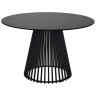 Керамические столы Стол TERNI 120 MATT BLACK MARBLE SOLID CERAMIC Черный мрамор матовый, керамика /Черн.каркас, ®DISAUR