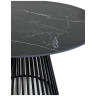 Керамические столы Стол TERNI 120 MATT BLACK MARBLE SOLID CERAMIC Черный мрамор матовый, керамика /Черн.каркас, ®DISAUR