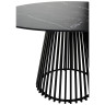 Керамические столы Стол TERNI 120 MATT BLACK MARBLE SOLID CERAMIC Черный мрамор матовый, керамика /Черн.каркас, ®DISAUR