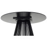 Керамические столы Стол TERNI 120 MATT BLACK MARBLE SOLID CERAMIC Черный мрамор матовый, керамика /Черн.каркас, ®DISAUR