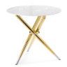 Стеклянные столы Rock 80х75 white / gold