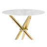 Стеклянные столы Rock 80х75 white / gold