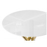 Стеклянные столы Rock 80х75 white / gold