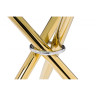Стеклянные столы Rock 80х75 white / gold
