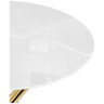 Стеклянные столы Rock 80х75 white / gold