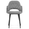 Стул-кресло Гутрид ромбы спереди серый / черный