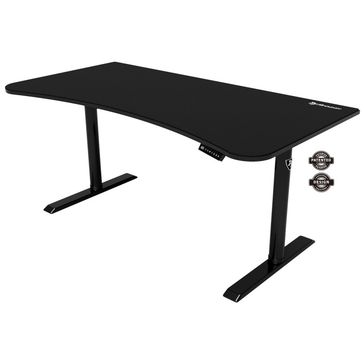 Игровой компьютерный стол AROZZI ARENA MOTO с электрической регулировкой высоты, black