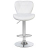 Стул барный DOBRIN BARNY, регулируемый, экокожа, белый, хром