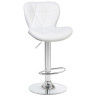 Стул барный DOBRIN BARNY, регулируемый, экокожа, белый, хром