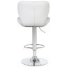 Стул барный DOBRIN BARNY, регулируемый, экокожа, белый, хром
