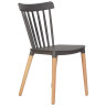 Стулья Стул обеденный DOBRIN THEO, ножки светлый бук, цвет темно-серый (GR-04)