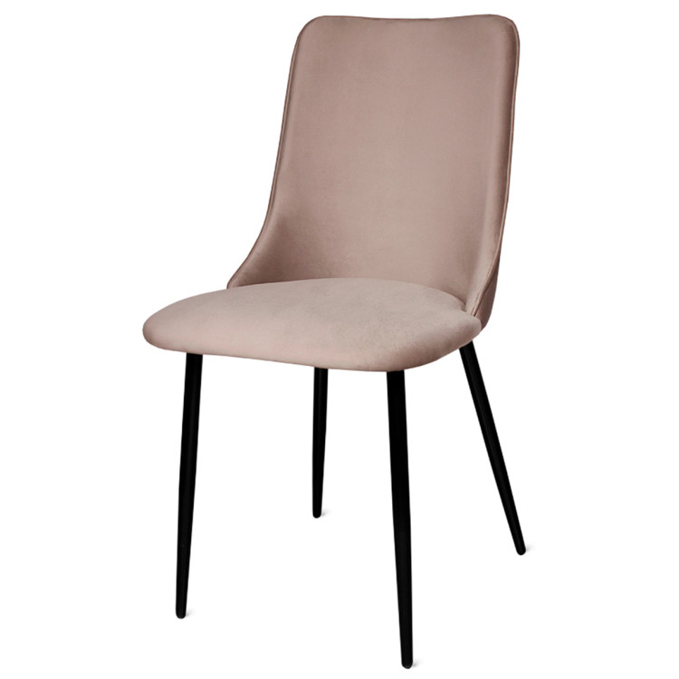 PASCAL стул на металлическом каркасе с обивкой мебельным бархатом