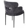 Стул с подлокотниками VALTER, обивка ткань темно-серый RAVEN-18, каркас черный, DISAUR