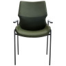 Стул-кресло DC24026 Стул с подлокот, ЗЕЛЕНЫЙ, каркас металл черный КРУГЛЫЙ