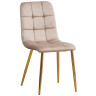 Стулья C919/DC809 Стул мягкий, СВ.СЕРО-БЕЖЕВЫЙ#h7 велюр, каркас металл золото КРУГЛЫЙ