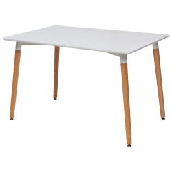 Дешевый стол. Стол TANSY 120 белый/массив бука  М-City Стол кухонный