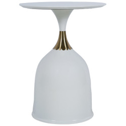 Дорогие кофейные журнальные столики . Кофейный столик Stupa диам.40см x 54см, белый, металл Кофейный столик