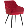 Стул-кресло Набор 2 шт Стул обеденный DOBRIN ROBERT, черные матовые ножки, велюр V108-37 Бордовый