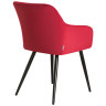 Стул-кресло Набор 2 шт Стул обеденный DOBRIN ROBERT, черные матовые ножки, велюр V108-37 Бордовый