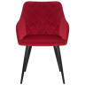 Стул-кресло Набор 2 шт Стул обеденный DOBRIN ROBERT, черные матовые ножки, велюр V108-37 Бордовый