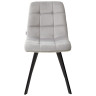 Финальные остатки Стул CHILLI SQUARE BLUVEL-03 светло-серый, велюр / черный каркас М-City