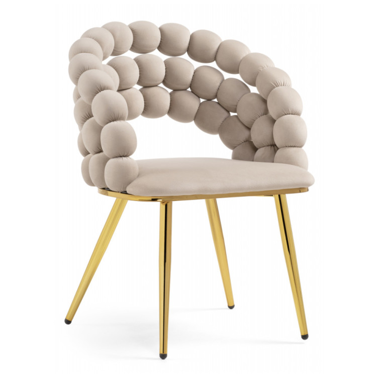 Стул-кресло Ball beige / gold