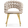 Стул-кресло Ball beige / gold