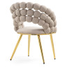 Стул-кресло Ball beige / gold