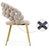 Стул-кресло Ball beige / gold
