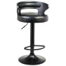 DOBRIN FRED BLACK полубарный стул с регулировкой высоты на черной опоре