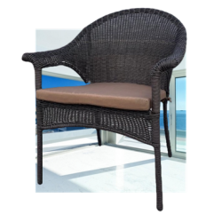 Плетеное кресло LV-140B-Brown с подушкой в комплекте