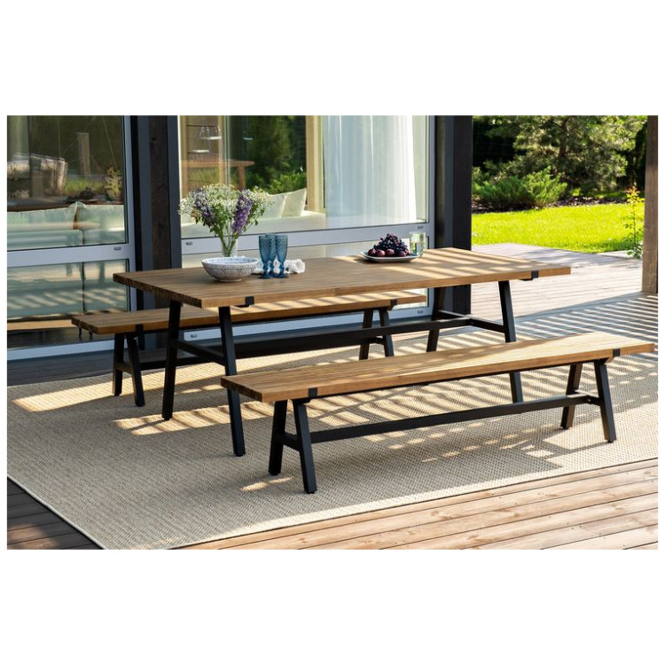 ALTO Обеденная группа из алюминия ALTO со скамьями