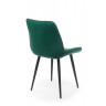 СЕДА стул с обивкой тканью велюр, цвет зеленый / каркас черный