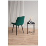СЕДА стул с обивкой тканью велюр, цвет зеленый / каркас черный