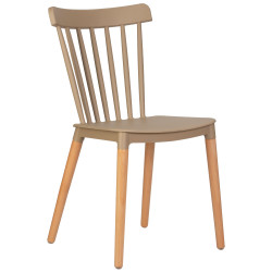 Стул обеденный DOBRIN THEO, ножки светлый бук, цвет бежевый (GR-03) Стул кухонный