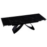 Керамические столы Стол керамический KENIA Shashi black 160-240/90*76, каркас черный