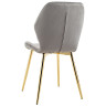 Стулья DC828 Стул мягкий, ТЕМНО-СЕРЫЙ#G62-40 велюр, каркас металл золото КРУГЛЫЙ