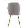 Стулья DC828 Стул мягкий, ТЕМНО-СЕРЫЙ#G62-40 велюр, каркас металл золото КРУГЛЫЙ
