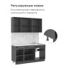 Кухонный гарнитур Аниель белый / бетонный камень / угольный камень