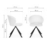 Стулья для гостиной Solomon крутящийся white / black