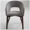 THOMAS стул с обивкой тканью, цвет серый (BOSTON-151)  / каркас орех, ®DISAUR