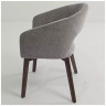 THOMAS стул с обивкой тканью, цвет серый (BOSTON-151)  / каркас орех, ®DISAUR