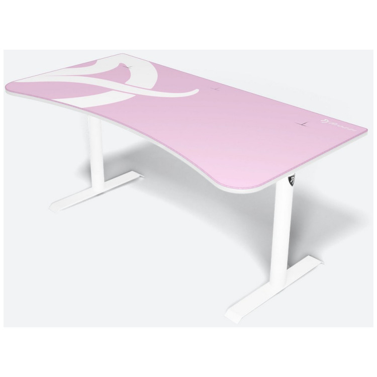 Игровой компьютерный стол AROZZI ARENA GAMING DESK,  white / pink