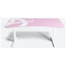 Игровой компьютерный стол AROZZI ARENA GAMING DESK,  white / pink